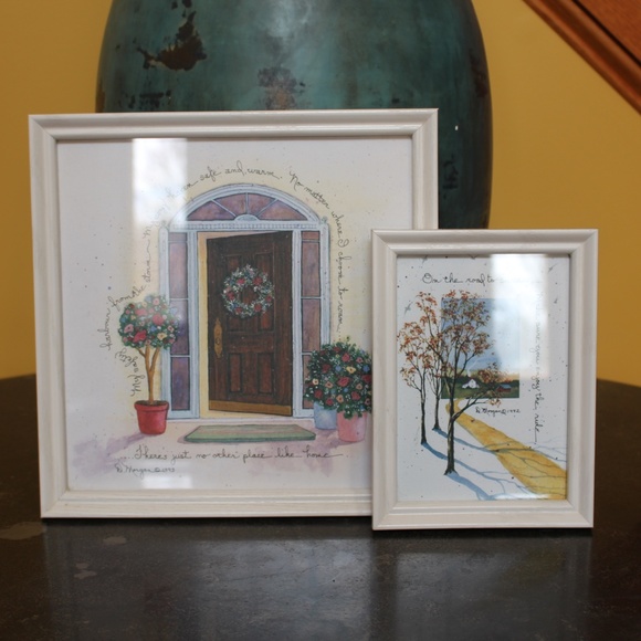 2 = D.Morgan Vintage framed Art - Picture 2 of 12